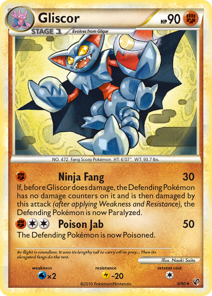 Gliscor (4/90) [HeartGold & SoulSilver: Undaunted] | Exor Games Dartmouth