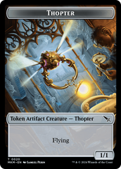 Thopter // Rhino Warrior Double-Sided Token [Murders at Karlov Manor Commander Tokens] | Exor Games Dartmouth