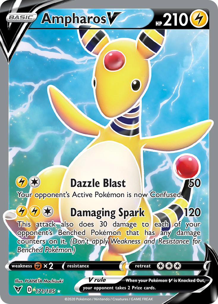 Ampharos V (171/185) [Sword & Shield: Vivid Voltage] | Exor Games Dartmouth