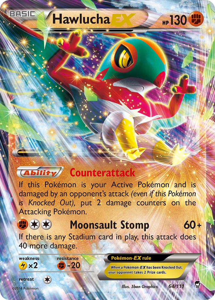 Hawlucha EX (64/111) [XY: Furious Fists] | Exor Games Dartmouth