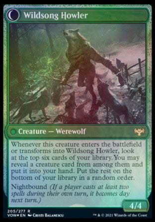 Howlpack Piper // Wildsong Howler [Innistrad: Crimson Vow Prerelease Promos] | Exor Games Dartmouth