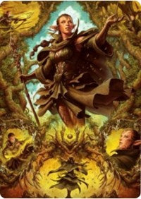 Nissa of Shadowed Boughs 2 Art Card [Zendikar Rising Art Series] | Exor Games Dartmouth