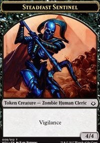 Steadfast Sentinel // Zombie Double-sided Token [Hour of Devastation Tokens] | Exor Games Dartmouth