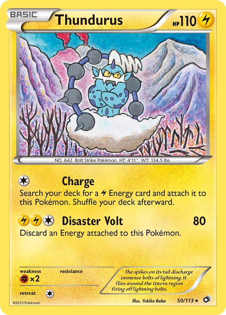 Thundurus (50/113) (Theme Deck Exclusive) [Black & White: Legendary Treasures] | Exor Games Dartmouth