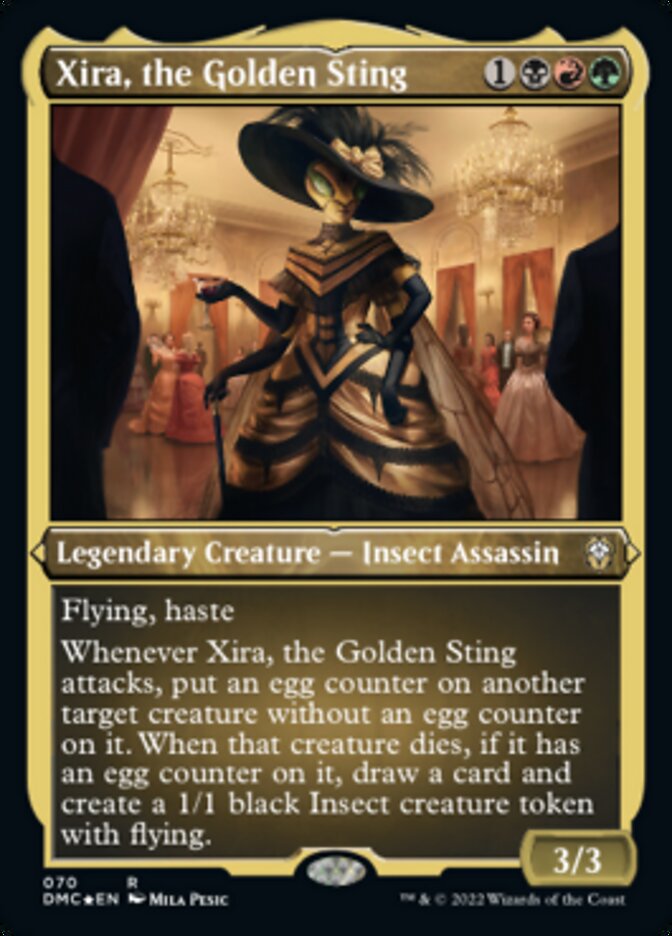 Xira, the Golden Sting (Foil Etched) [Dominaria United Commander] | Exor Games Dartmouth