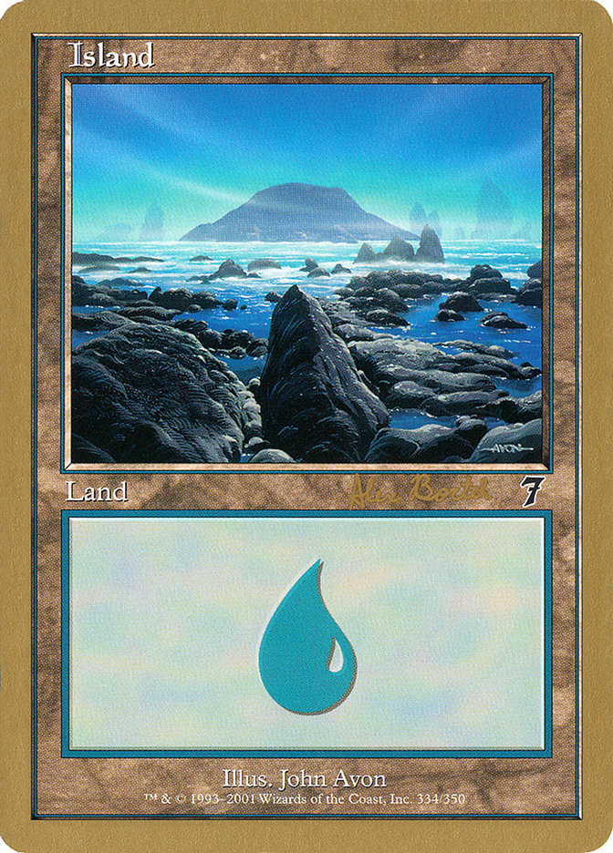 Island (ab334) (Alex Borteh) [World Championship Decks 2001] | Exor Games Dartmouth