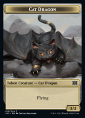 Cat Dragon // Eldrazi Scion Double-sided Token [Double Masters 2022 Tokens] | Exor Games Dartmouth