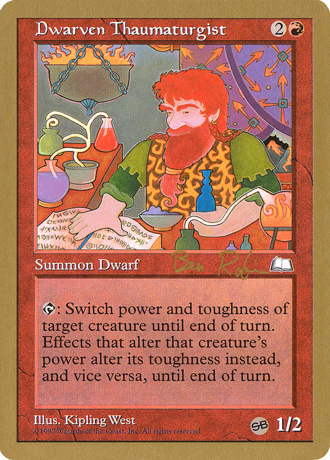 Dwarven Thaumaturgist (Ben Rubin) (SB) [World Championship Decks 1998] | Exor Games Dartmouth