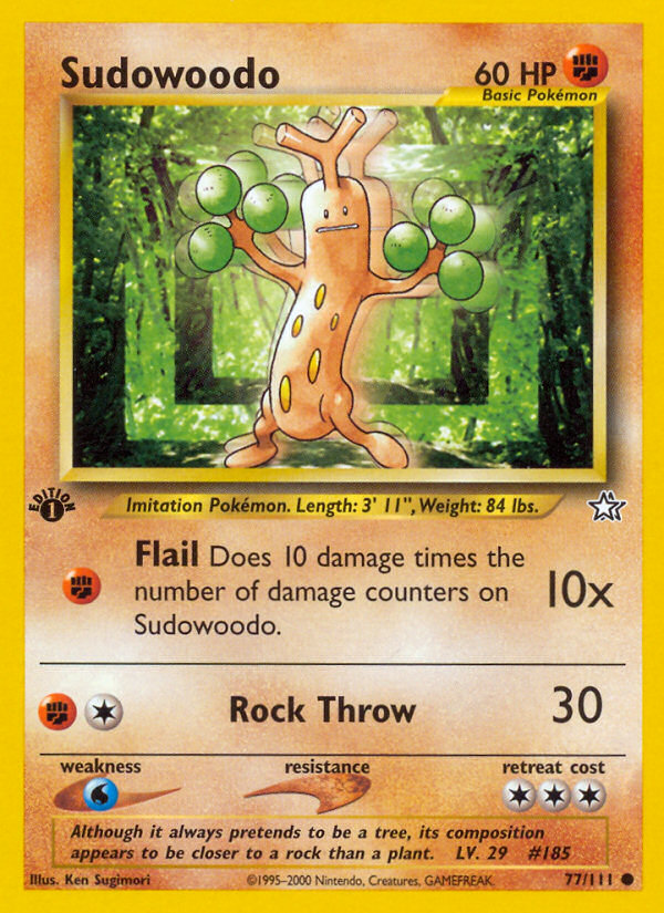 Sudowoodo (77/111) [Neo Genesis 1st Edition] | Exor Games Dartmouth