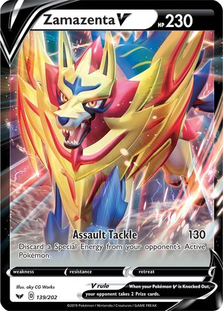 Zamazenta V (139/202) (Jumbo Card) [Sword & Shield: Base Set] | Exor Games Dartmouth