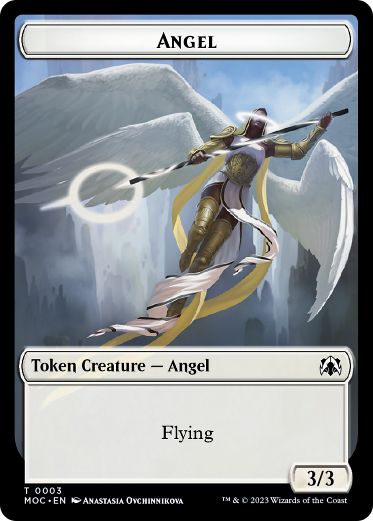 Angel (3) // Demon Double-Sided Token [March of the Machine Commander Tokens] | Exor Games Dartmouth