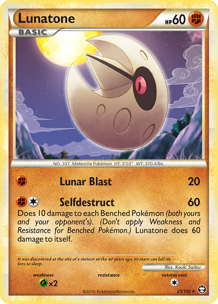 Lunatone (25/102) [HeartGold & SoulSilver: Triumphant] | Exor Games Dartmouth