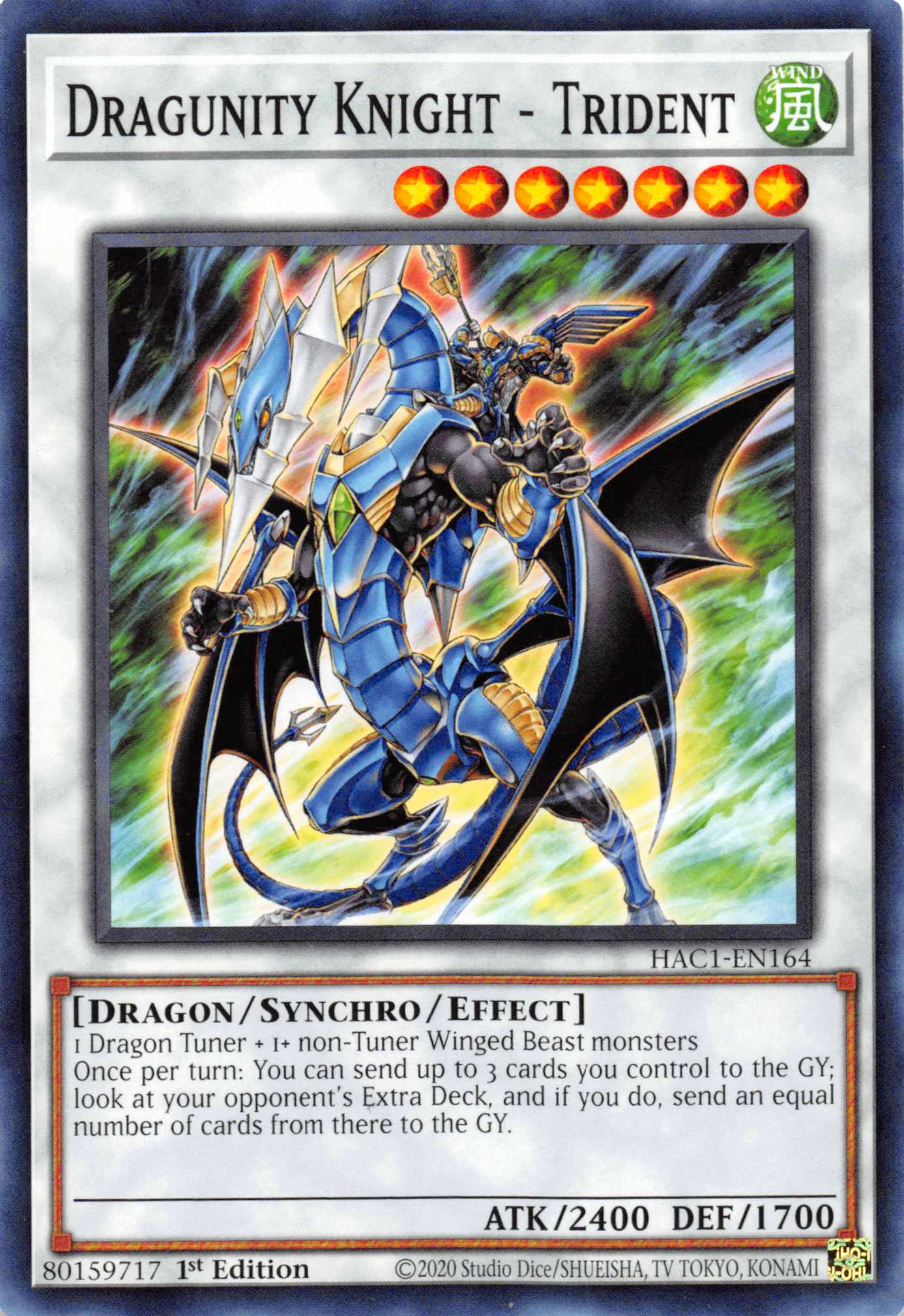 Dragunity Knight - Trident [HAC1-EN164] Common | Exor Games Dartmouth
