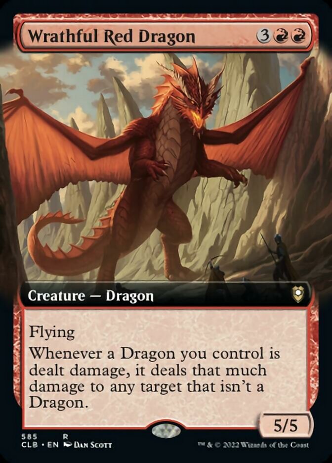 Wrathful Red Dragon (Extended Art) [Commander Legends: Battle for Baldur's Gate] | Exor Games Dartmouth