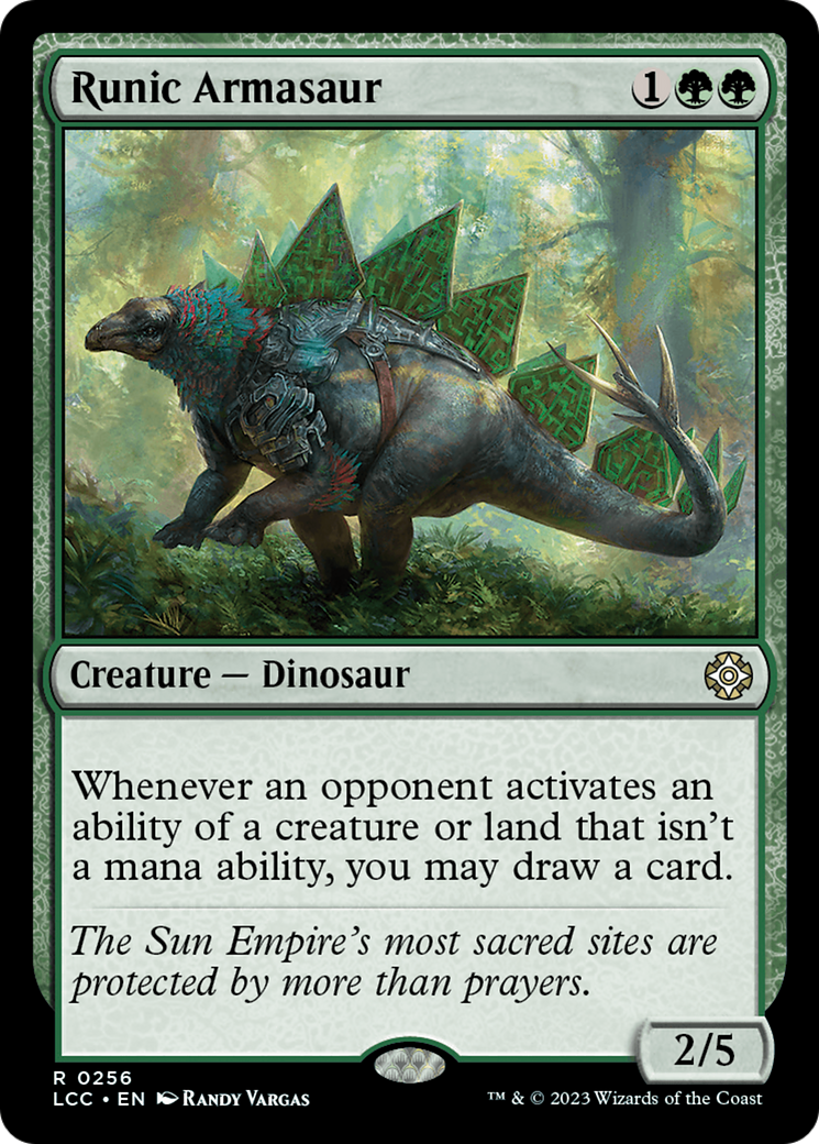 Runic Armasaur [The Lost Caverns of Ixalan Commander] | Exor Games Dartmouth