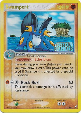 Swampert (27/100) (Stamped) [EX: Crystal Guardians] | Exor Games Dartmouth