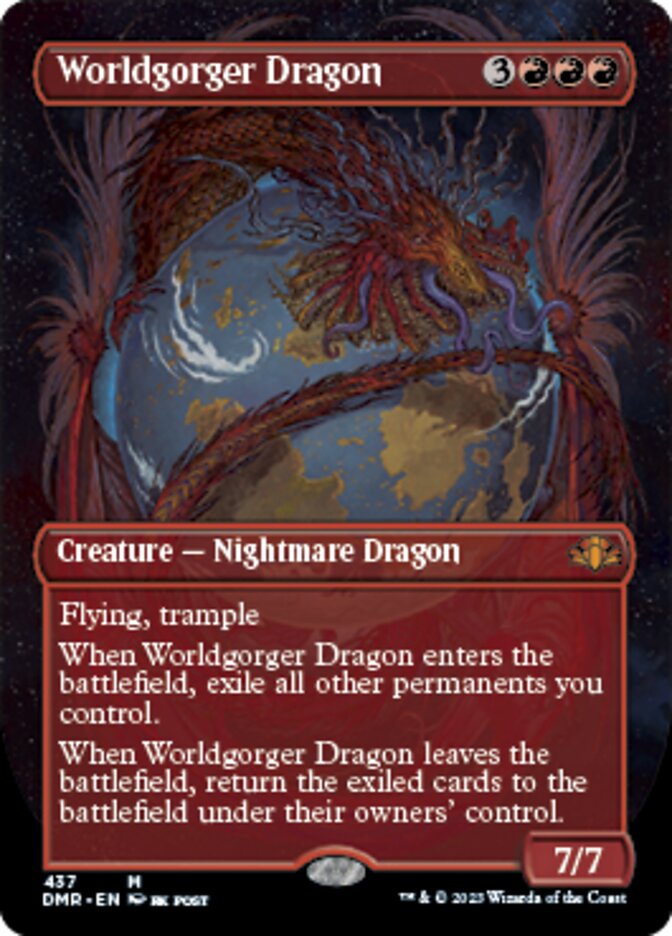 Worldgorger Dragon (Borderless Alternate Art) [Dominaria Remastered] | Exor Games Dartmouth