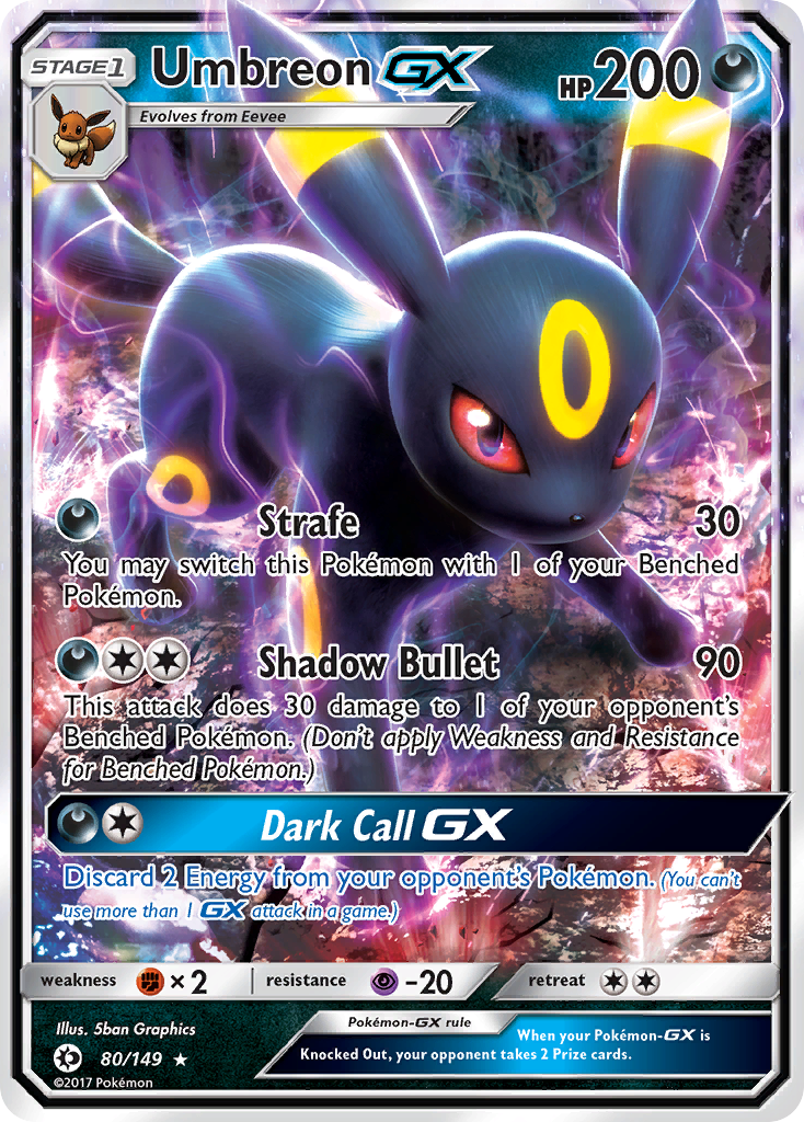 Umbreon GX (80/149) [Sun & Moon: Base Set] | Exor Games Dartmouth