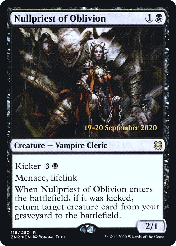 Nullpriest of Oblivion  [Zendikar Rising Prerelease Promos] | Exor Games Dartmouth