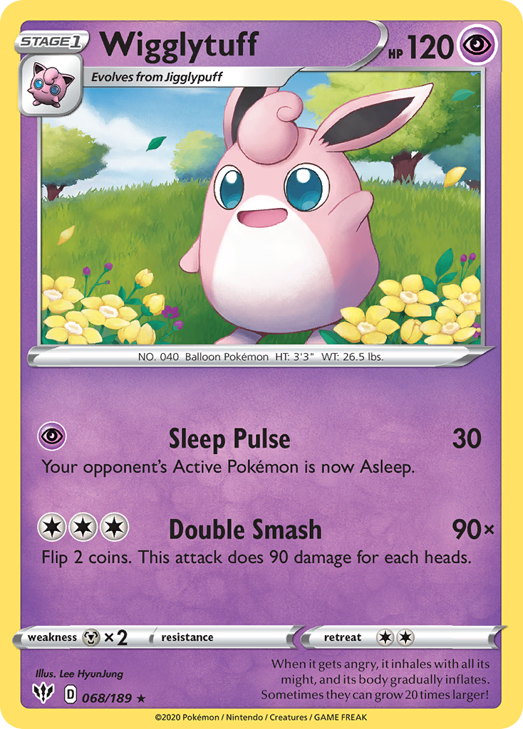 Wigglytuff (068/189) [Sword & Shield: Darkness Ablaze] | Exor Games Dartmouth