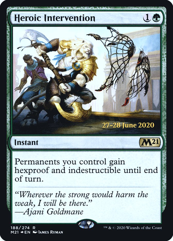 Heroic Intervention  [Core Set 2021 Prerelease Promos] | Exor Games Dartmouth