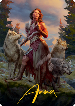 Arlinn, the Pack's Hope 1 Art Card (Gold-Stamped Signature) [Innistrad: Midnight Hunt Art Series] | Exor Games Dartmouth