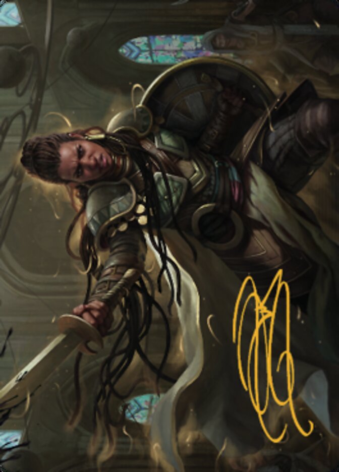 Shanna, Purifying Blade Art Card 1 (Gold-Stamped Signature) [Dominaria United Art Series] | Exor Games Dartmouth