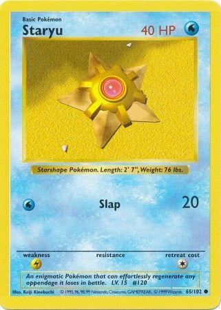 Staryu (65/102) [Base Set Shadowless Unlimited] | Exor Games Dartmouth