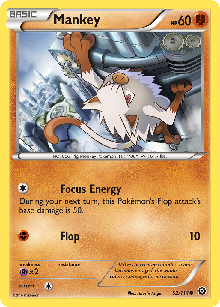 Mankey (52/114) [XY: Steam Siege] | Exor Games Dartmouth