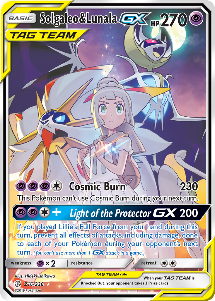 Solgaleo & Lunala GX (216/236) [Sun & Moon: Cosmic Eclipse] | Exor Games Dartmouth