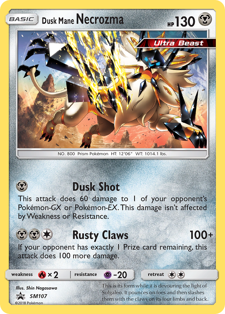 Dusk Mane Necrozma (SM107) [Sun & Moon: Black Star Promos] | Exor Games Dartmouth