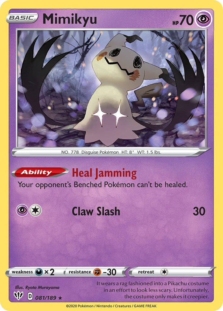 Mimikyu (081/189) (Cosmos Holo) [Sword & Shield: Darkness Ablaze] | Exor Games Dartmouth