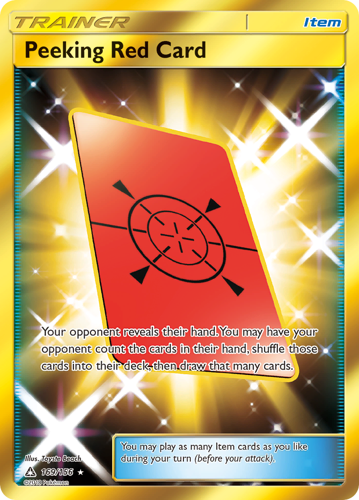 Peeking Red Card (169/156) [Sun & Moon: Ultra Prism] | Exor Games Dartmouth