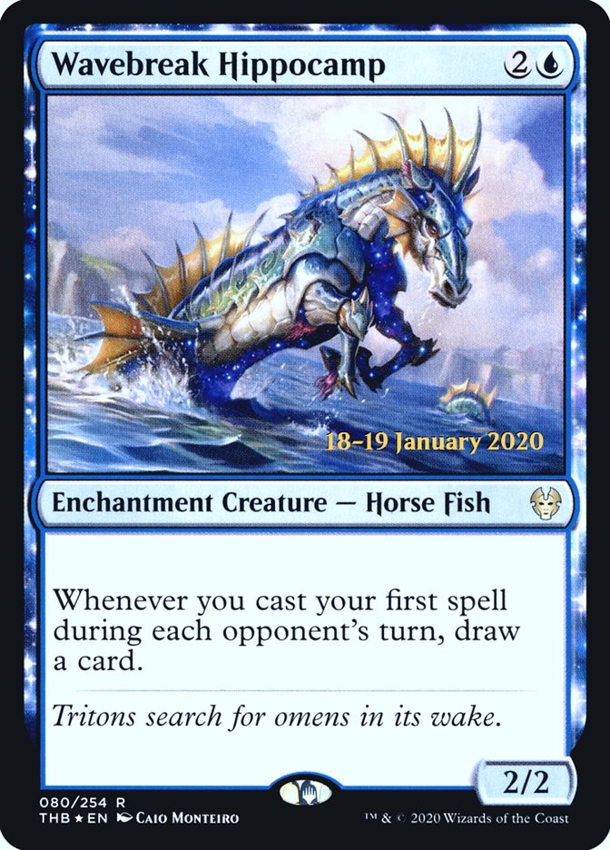 Wavebreak Hippocamp [Theros Beyond Death Prerelease Promos] | Exor Games Dartmouth