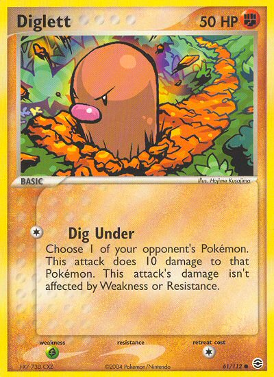 Diglett (61/112) [EX: FireRed & LeafGreen] | Exor Games Dartmouth