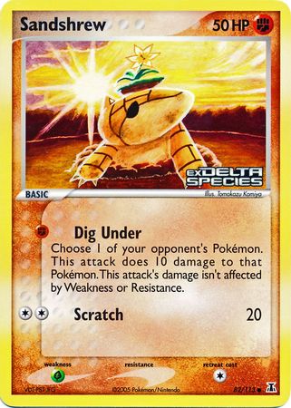 Sandshrew (82/113) (Stamped) [EX: Delta Species] | Exor Games Dartmouth