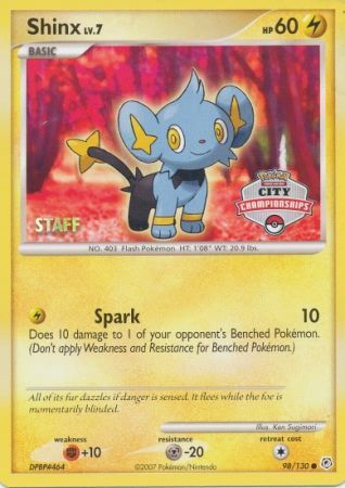 Shinx (98/130) (Staff City Championships Promo) [Nintendo: Black Star Promos] | Exor Games Dartmouth