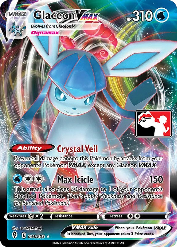 Glaceon VMAX (041/203) [Prize Pack Series One] | Exor Games Dartmouth