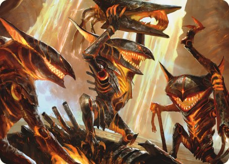 Gleeful Demolition Art Card [Phyrexia: All Will Be One Art Series] | Exor Games Dartmouth