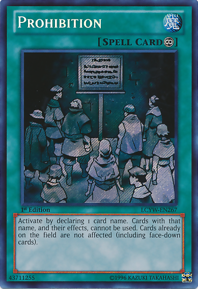 Prohibition [LCYW-EN267] Secret Rare | Exor Games Dartmouth