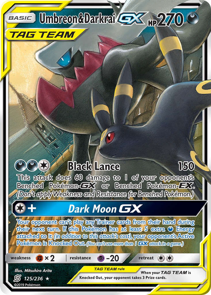 Umbreon & Darkrai GX (125/236) [Sun & Moon: Unified Minds] | Exor Games Dartmouth