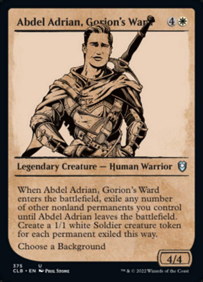 Abdel Adrian, Gorion's Ward (Showcase) [Commander Legends: Battle for Baldur's Gate] | Exor Games Dartmouth