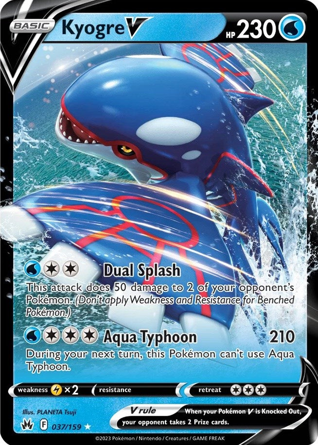 Kyogre V (037/159) [Sword & Shield: Crown Zenith] | Exor Games Dartmouth