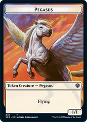 Pegasus // Faerie Double-Sided Token [Starter Commander Decks] | Exor Games Dartmouth