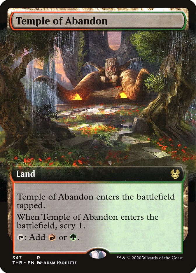 Temple of Abandon (Extended Art) [Theros Beyond Death] | Exor Games Dartmouth