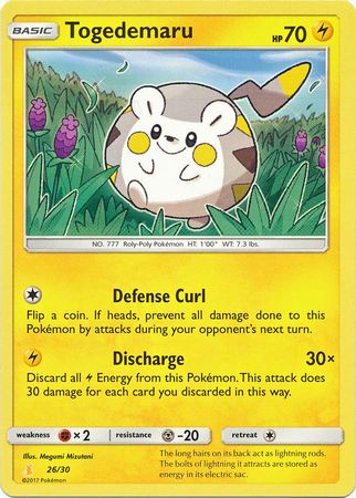 Togedemaru (26/30) [Sun & Moon: Trainer Kit - Alolan Raichu] | Exor Games Dartmouth