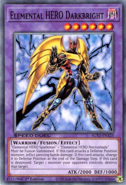 Elemental HERO Darkbright [SGX1-ENA25] Common | Exor Games Dartmouth