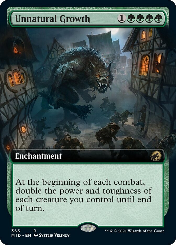 Unnatural Growth (Extended) [Innistrad: Midnight Hunt] | Exor Games Dartmouth