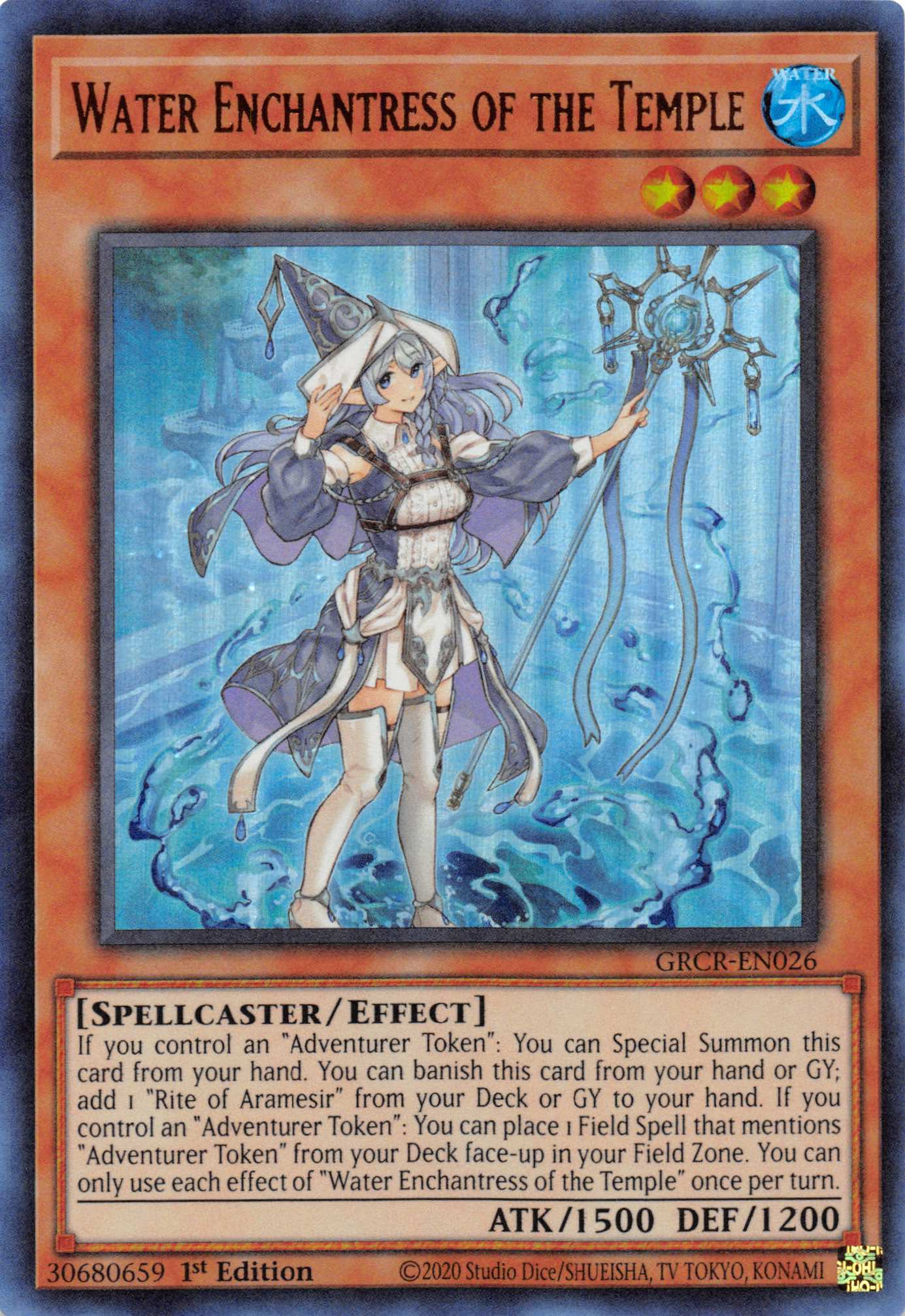 Water Enchantress of the Temple [GRCR-EN026] Ultra Rare | Exor Games Dartmouth