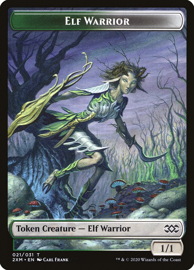 Elf Warrior Token [Double Masters] | Exor Games Dartmouth